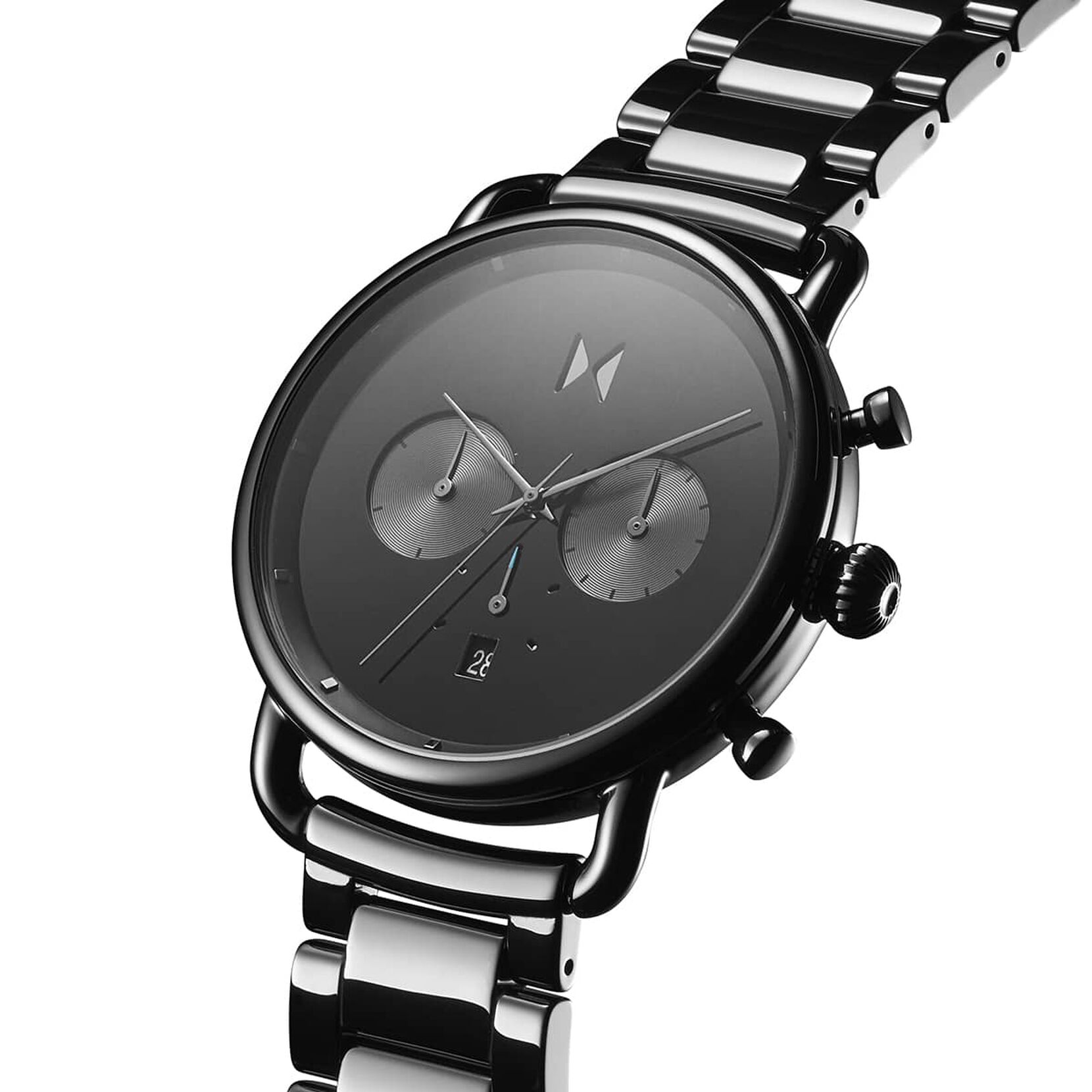 Blacktop Ceramic Men's Watch, 47mm Black